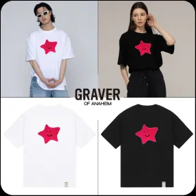 GRAVER  |Unisex Street Style Cotton Short Sleeves Logo T-Shirts