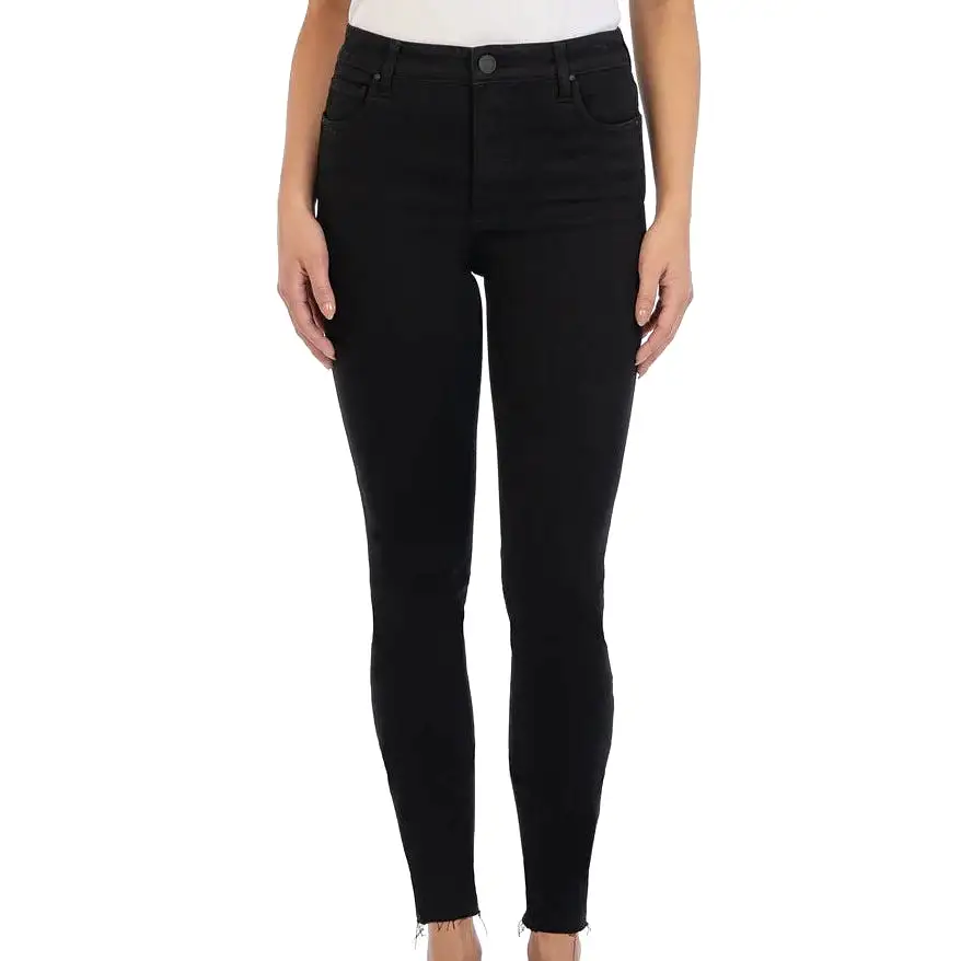 High Rise Connie Fab Ab Ankle Skinny (Black)