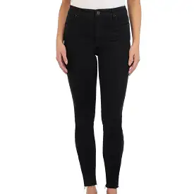 High Rise Connie Fab Ab Ankle Skinny (Black)