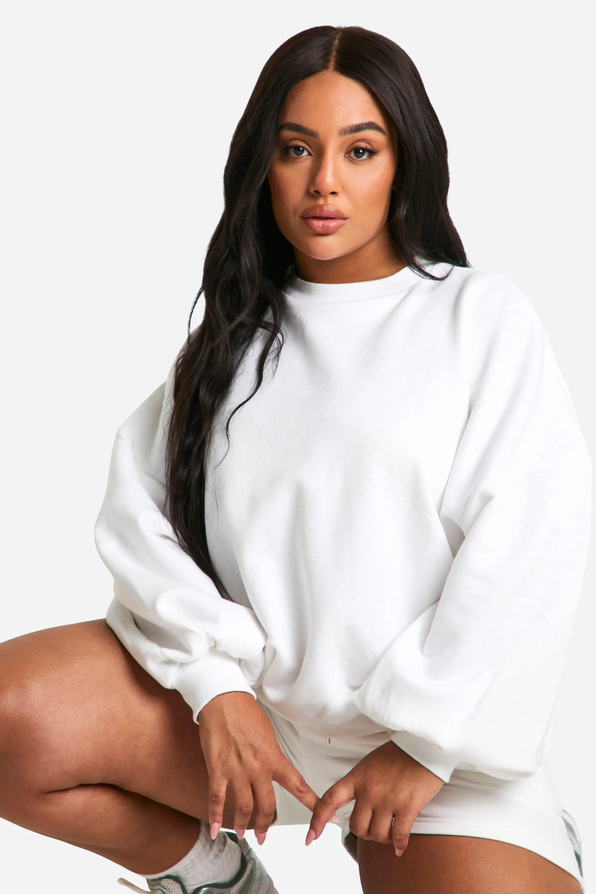 Hoodies & Sweatshirts | Plus Basic Oversized Sweatshirt | boohoo