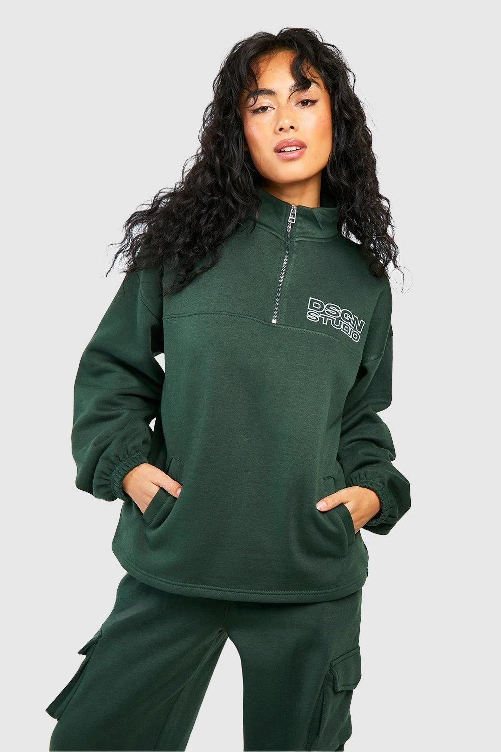 Hoodies & Sweatshirts | Reflective Dsgn Half Zip Sweat | boohoo