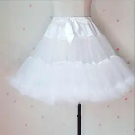 JAPANESE LOLITA SWEET WHITE GAUZE BONELESS SKIRT BY07235