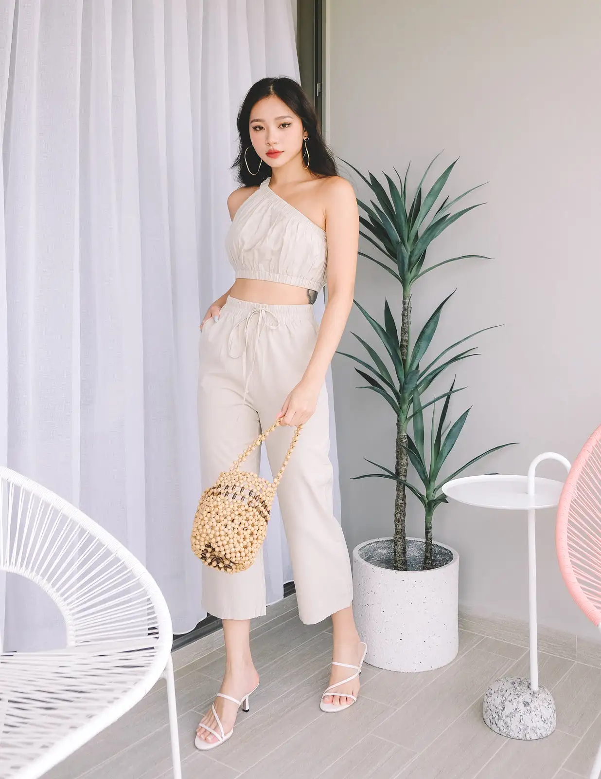 Jenna Linen Top in Ecru