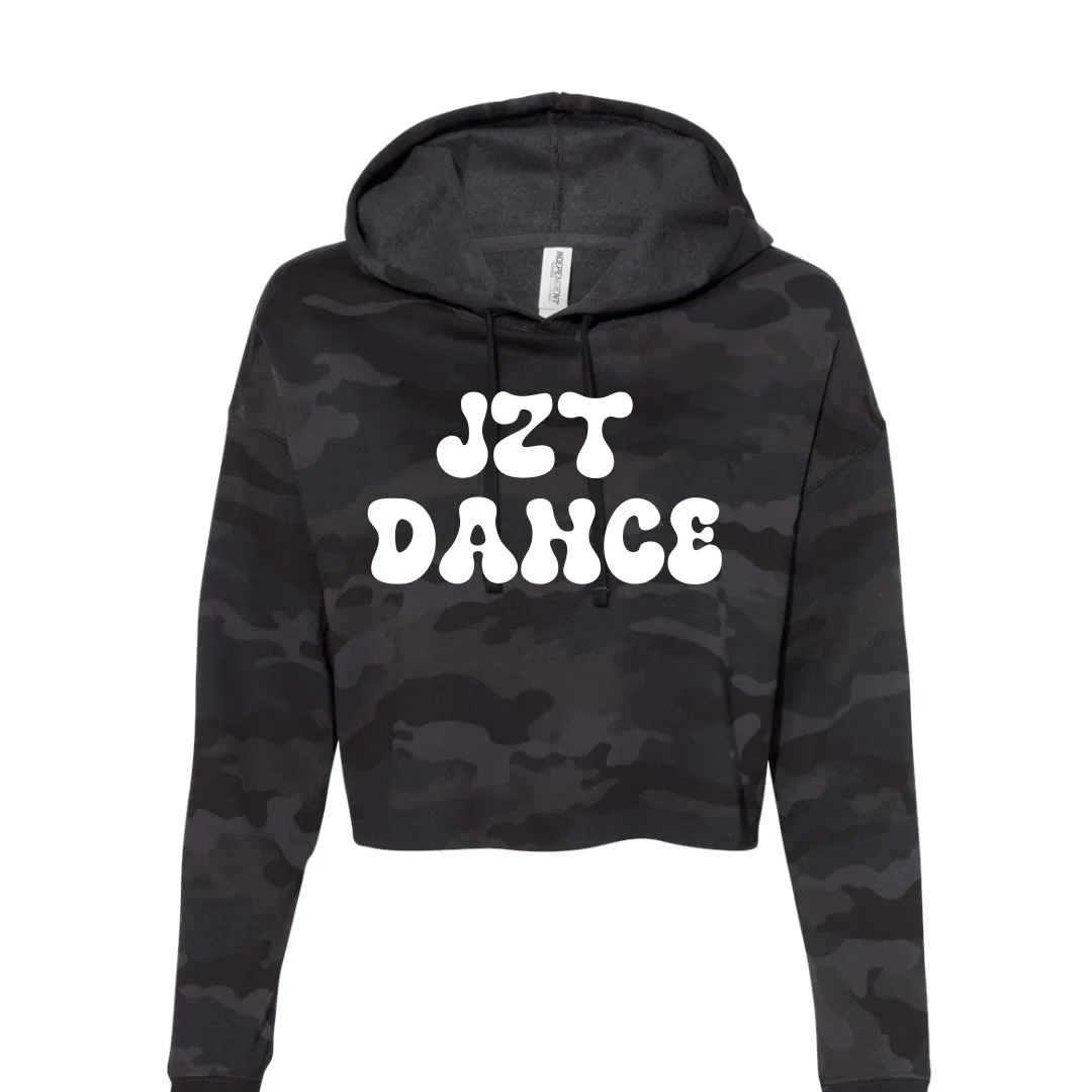 JZT DANCE Retro Camo Cropped Hoodie