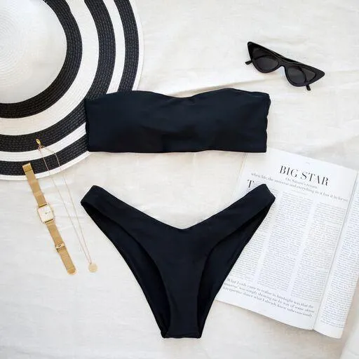 MALDIVES BIKINI BOTTOMS IN LIQUORICE BLACK