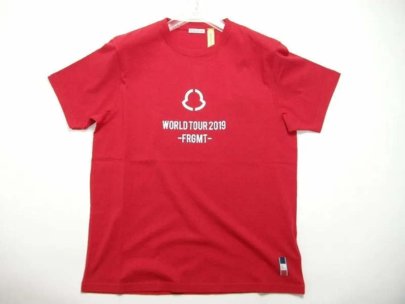 MONCLER  |Size S-L◆ MONCLER GENIUS FRAGMENT Logo T-shirt TEE Red Men's