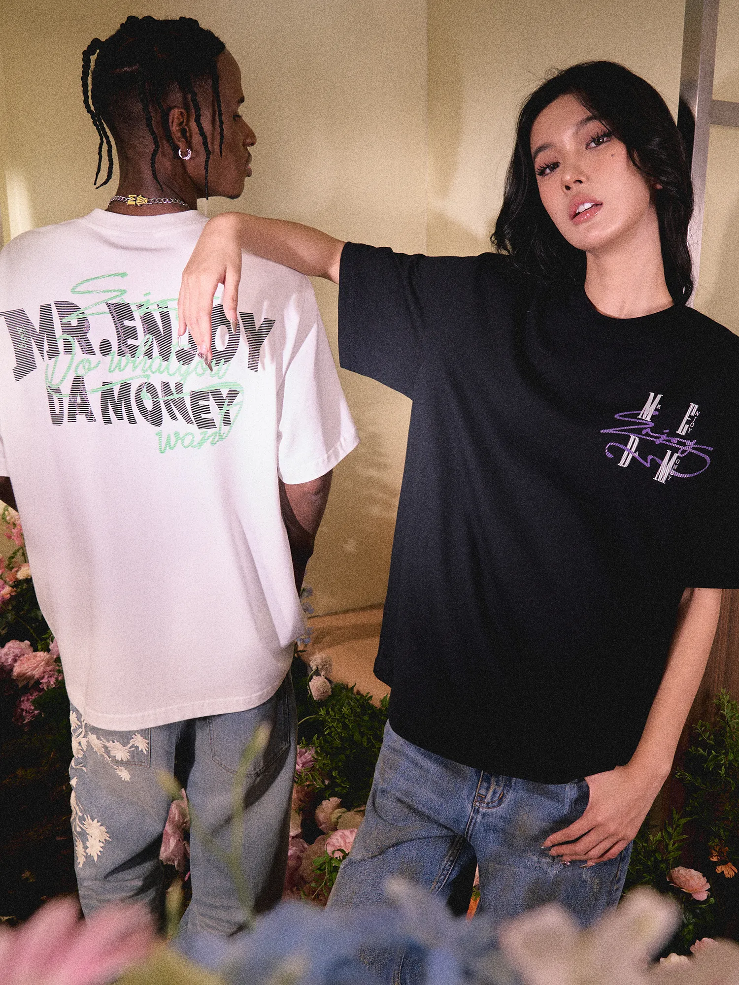 MR. ENJOY DA MONEY  |Unisex Street Style Cotton Short Sleeves T-Shirts