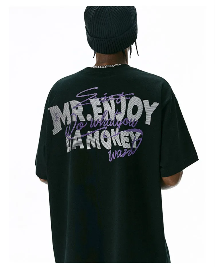 MR. ENJOY DA MONEY  |Unisex Street Style Cotton Short Sleeves T-Shirts