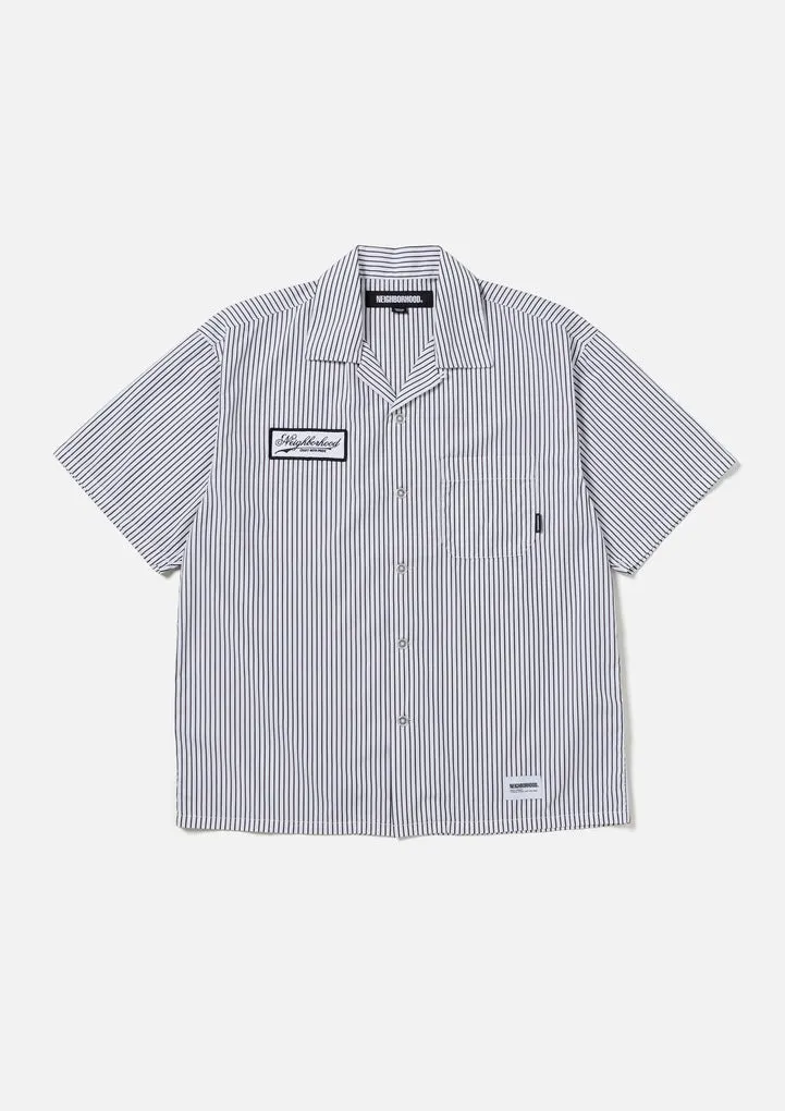 NEIGHBORHOOD  |Stripes Street Style Cotton Short Sleeves Logo Shirts