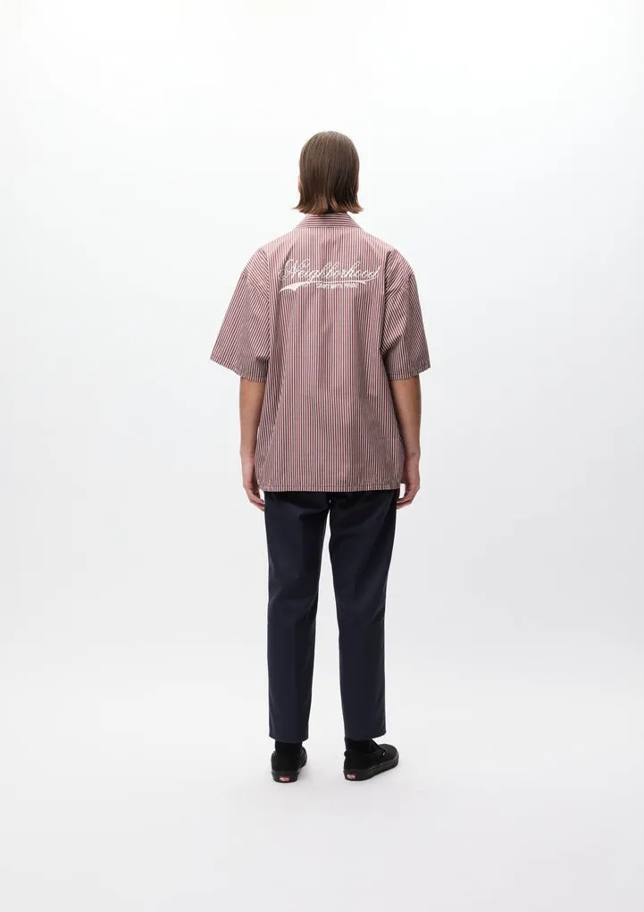 NEIGHBORHOOD  |Stripes Street Style Cotton Short Sleeves Logo Shirts