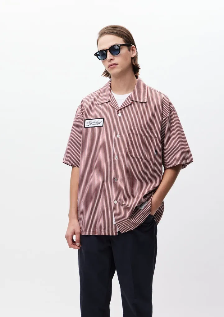 NEIGHBORHOOD  |Stripes Street Style Cotton Short Sleeves Logo Shirts