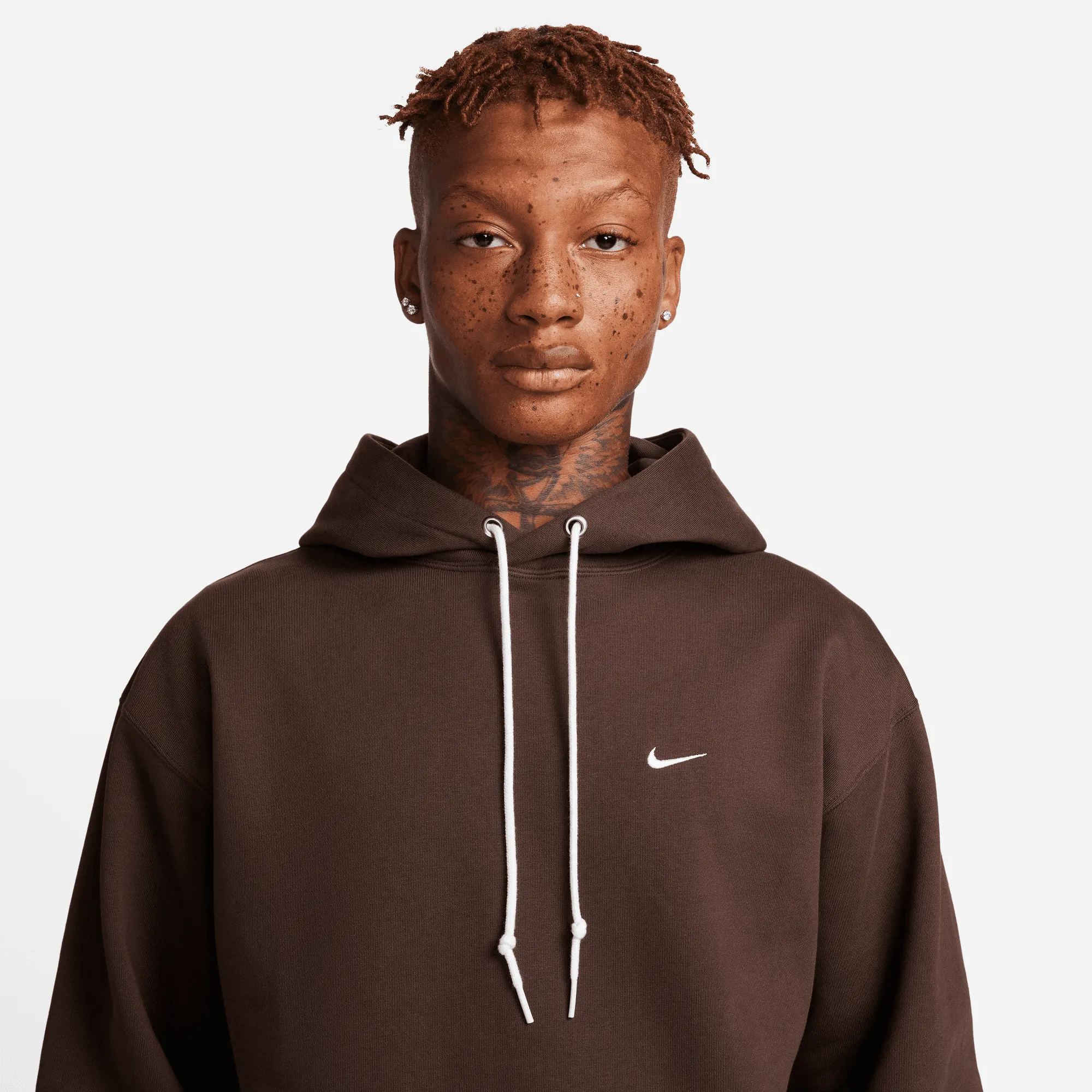 Nike Solo Swoosh Baroque Brown Fleece Pullover Hoodie