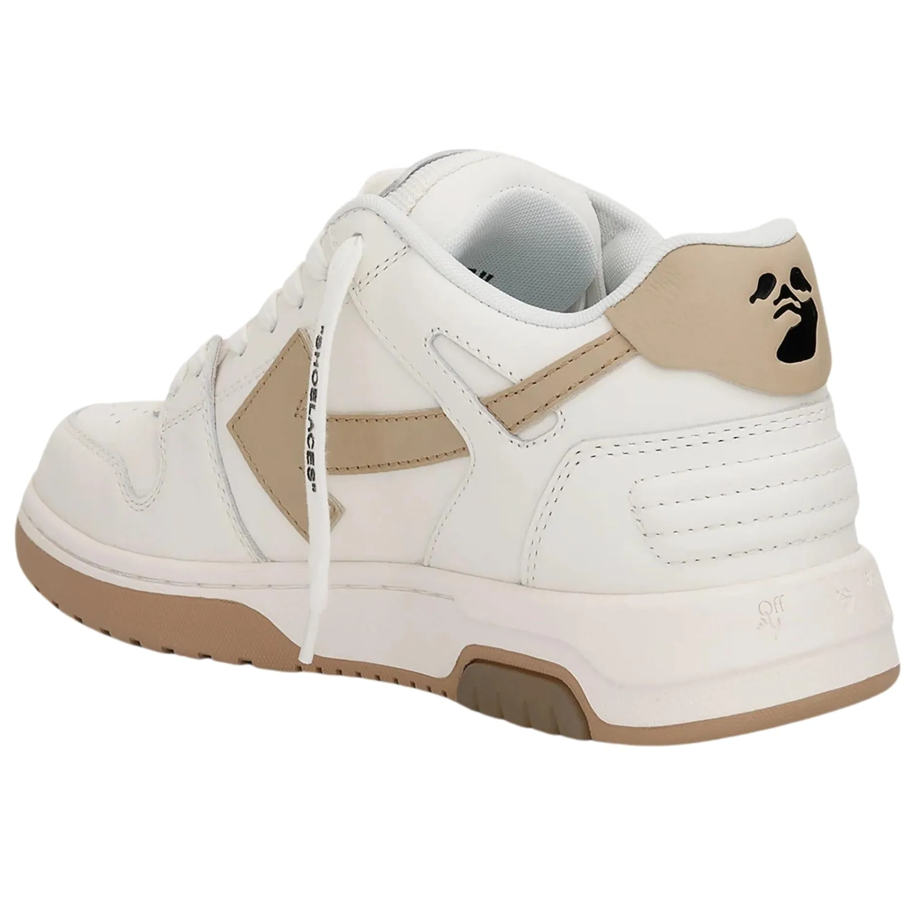 Off-White Out Of Office Low Top White Sand Leather Sneakers