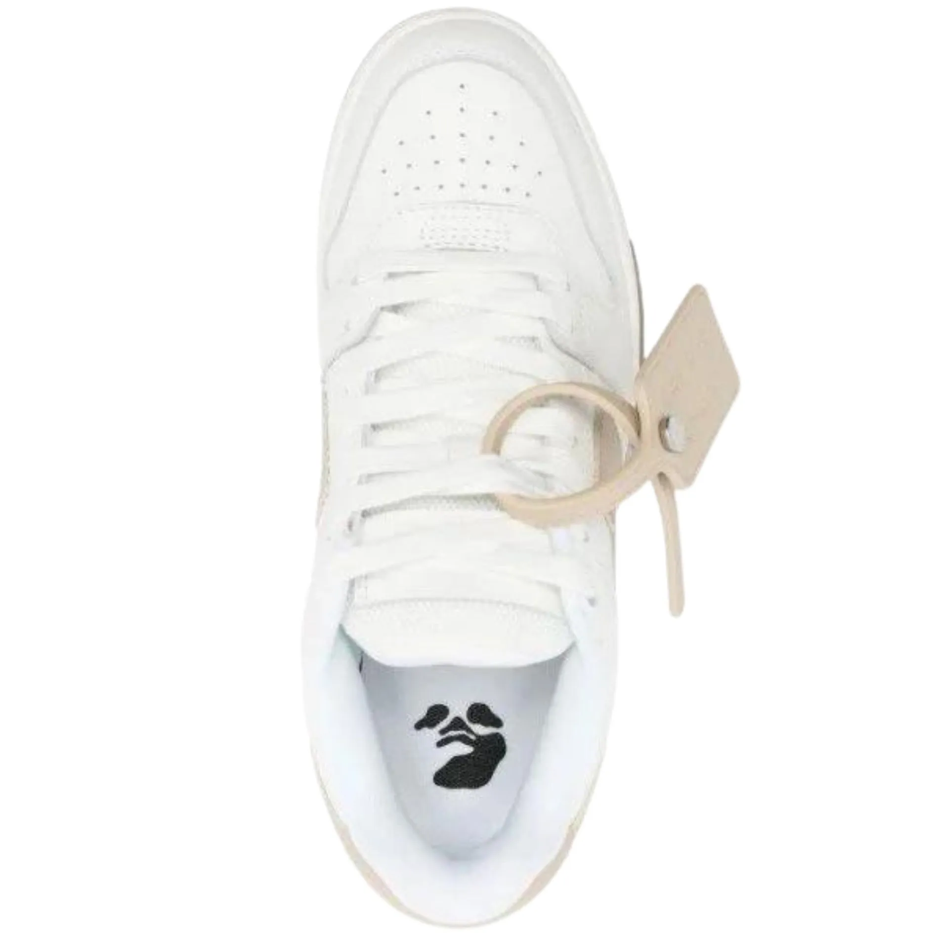 Off-White Out Of Office Low Top White Sand Leather Sneakers