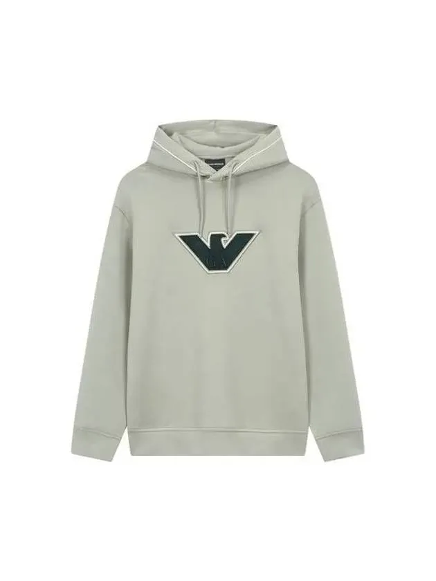 Overseas Station Season Big Chance 8 18 Men s Eagle Logo Patch Hooded Sweatshirt Light Green 271323