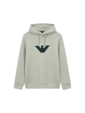 Overseas Station Season Big Chance 8 18 Men s Eagle Logo Patch Hooded Sweatshirt Light Green 271323