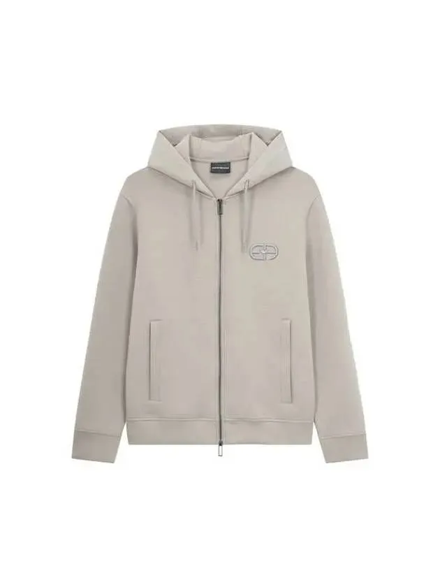 Overseas station season big chance 8 18 men s round logo soft hooded zip up warm gray 271534