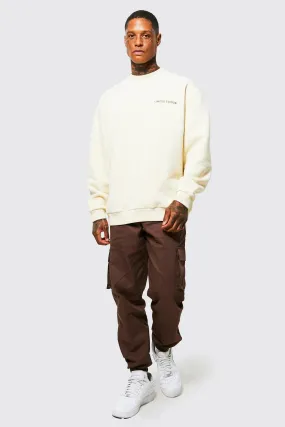 Oversized Limited Sweater And Woven Cargo Set