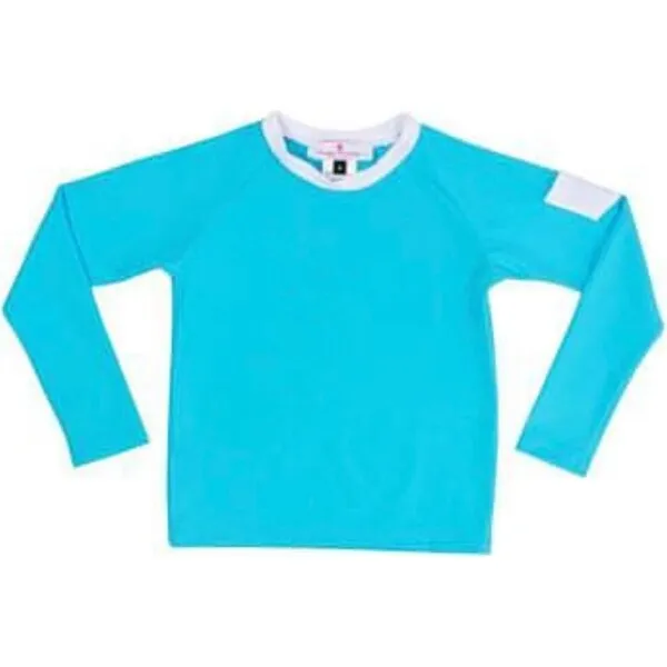 Piccoli Principi Alexandra Long Sleeve Rash Guard UPF50+ With Pocket, Baby Blue