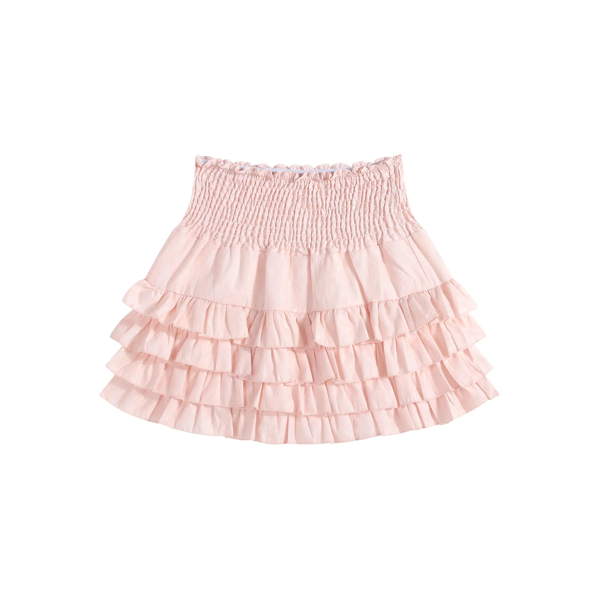 Pink lace ballet girl sweet high waisted puffy cake skirt BY9133