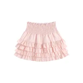 Pink lace ballet girl sweet high waisted puffy cake skirt BY9133