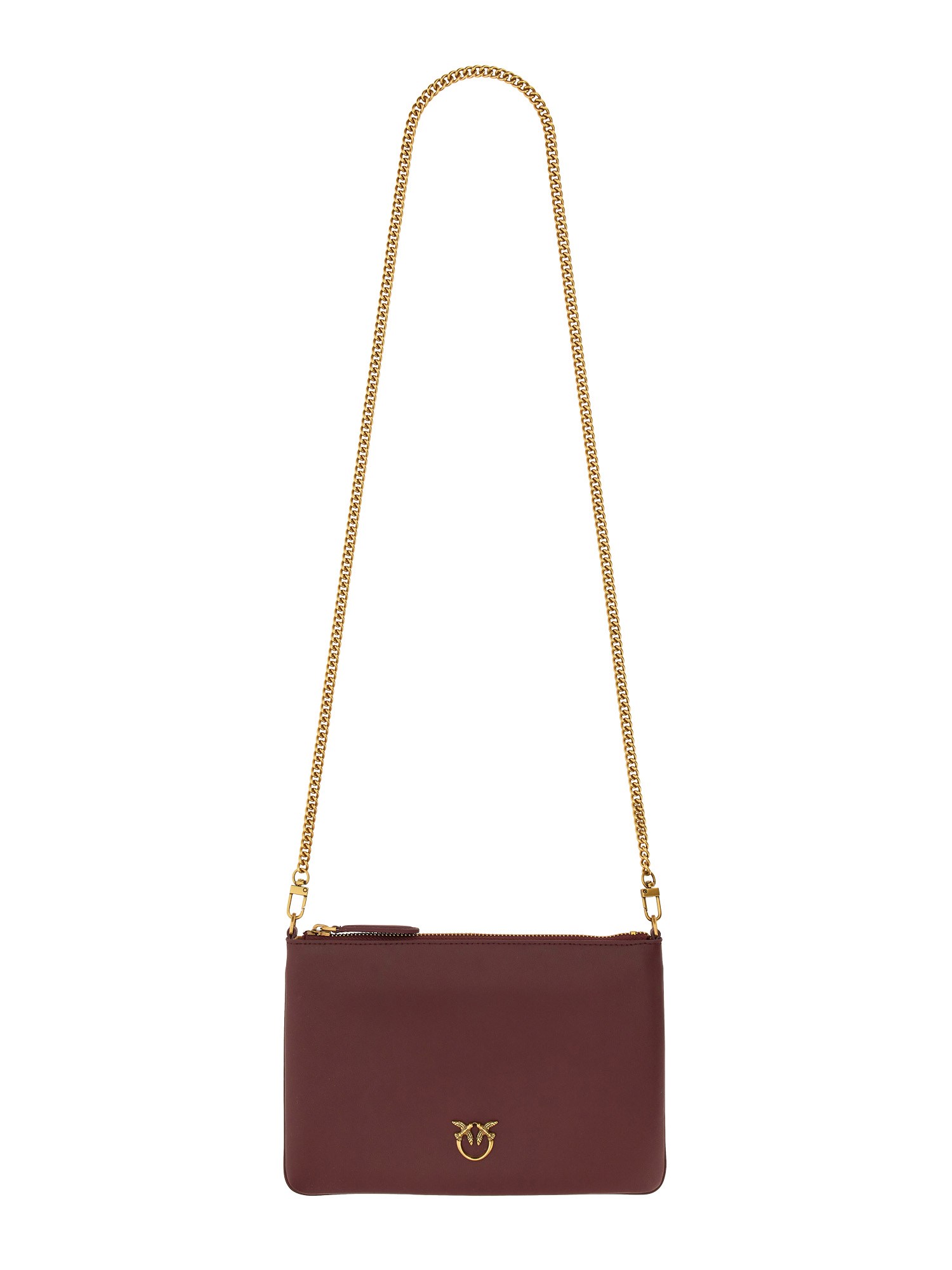 PINKO    FLAT CLASSIC LOVE LEATHER BAG