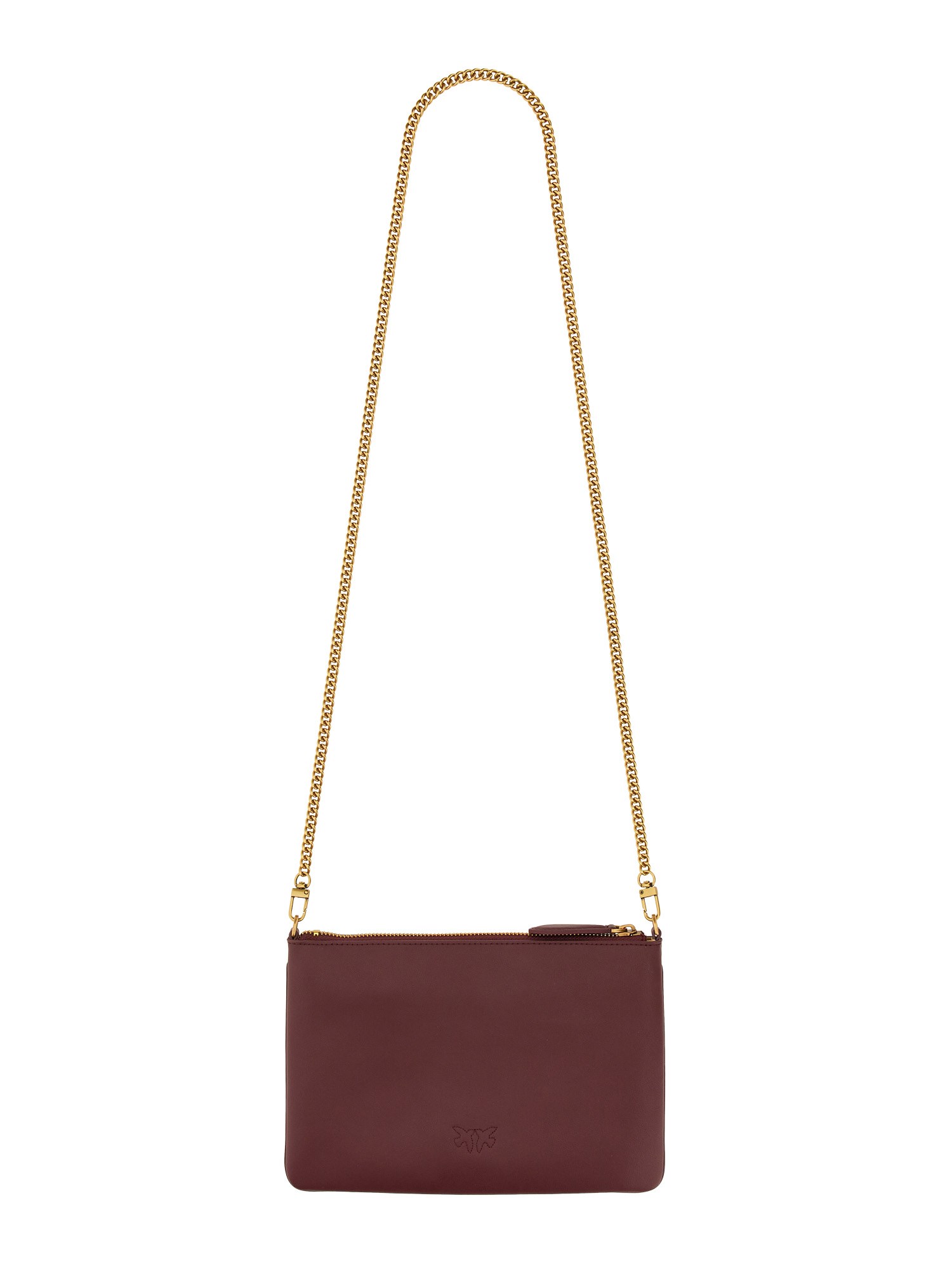 PINKO    FLAT CLASSIC LOVE LEATHER BAG