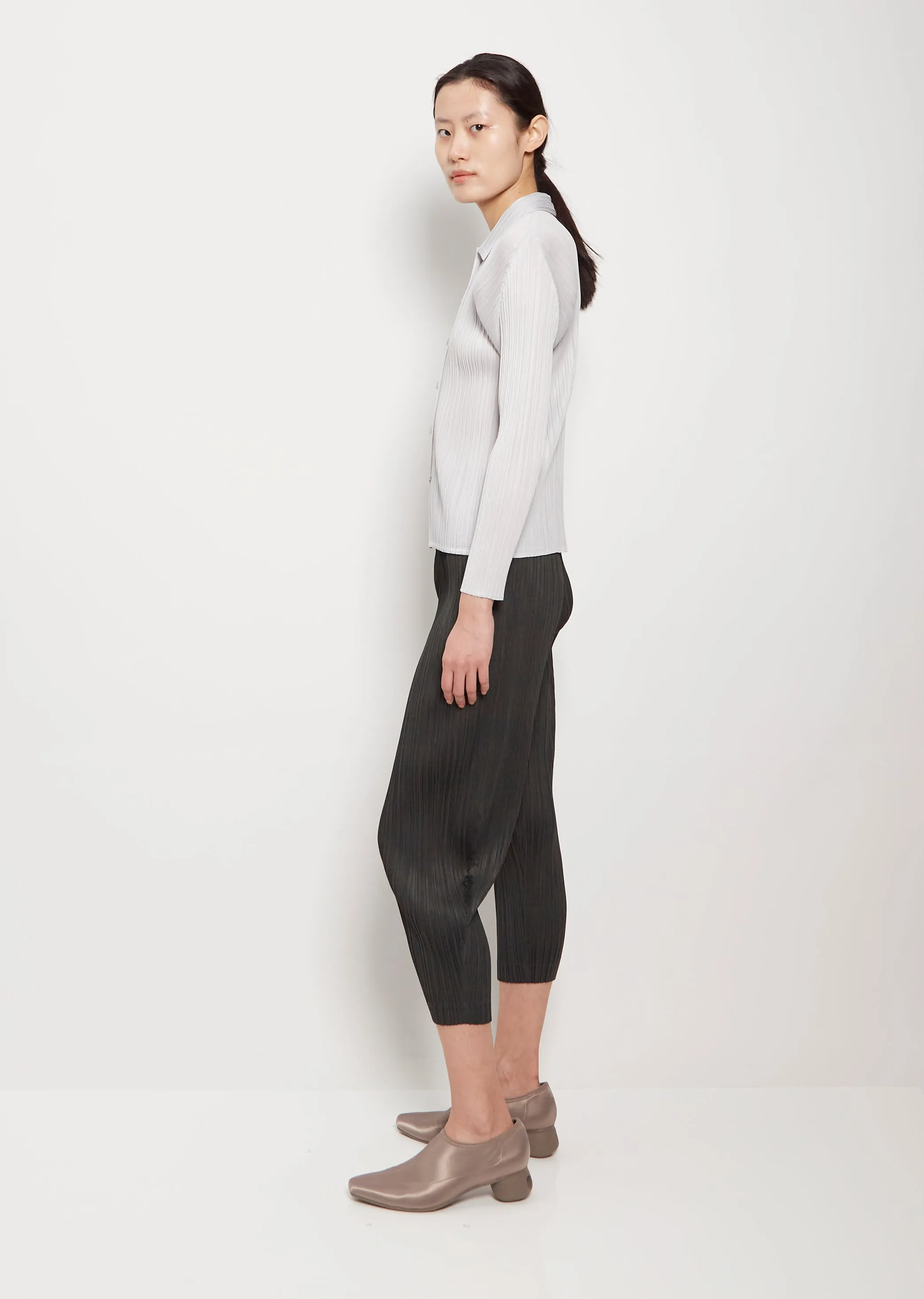 Pleats Cropped Pant