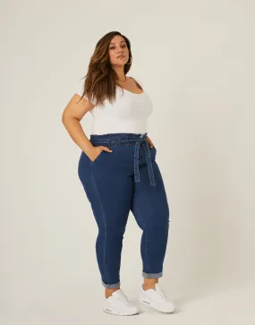 Plus Size Paper Bag Jeans