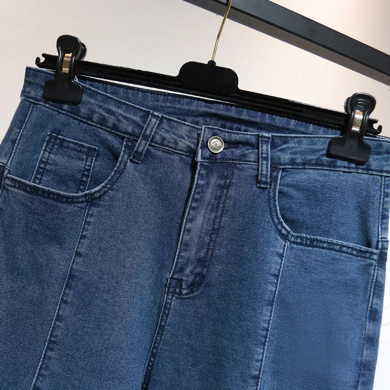 Plush thick plus size jeans