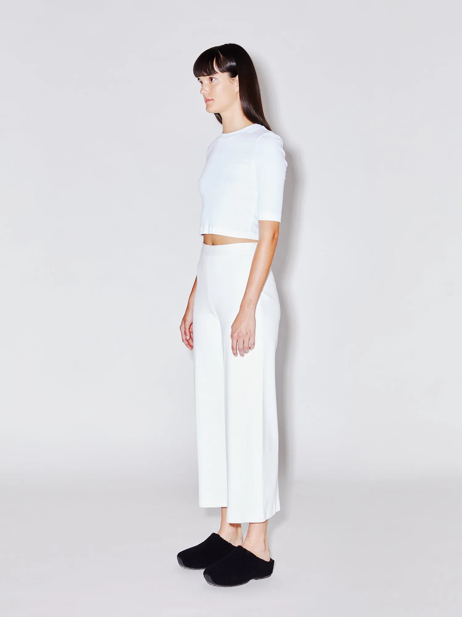 Pull On Cropped Straight Pant