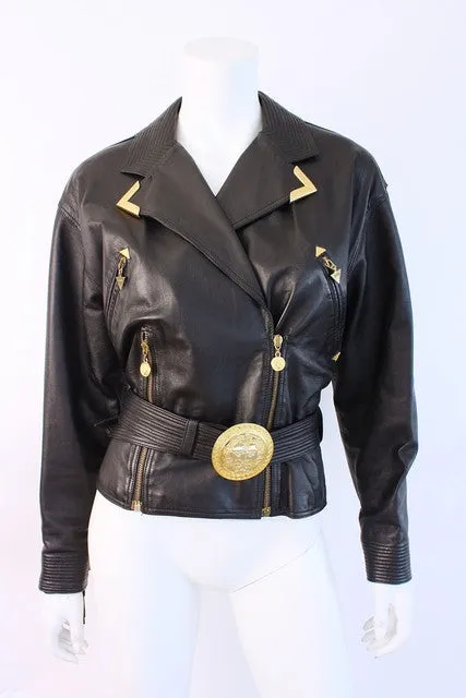 Rare GIANNI VERSACE Fringe Leather Jacket