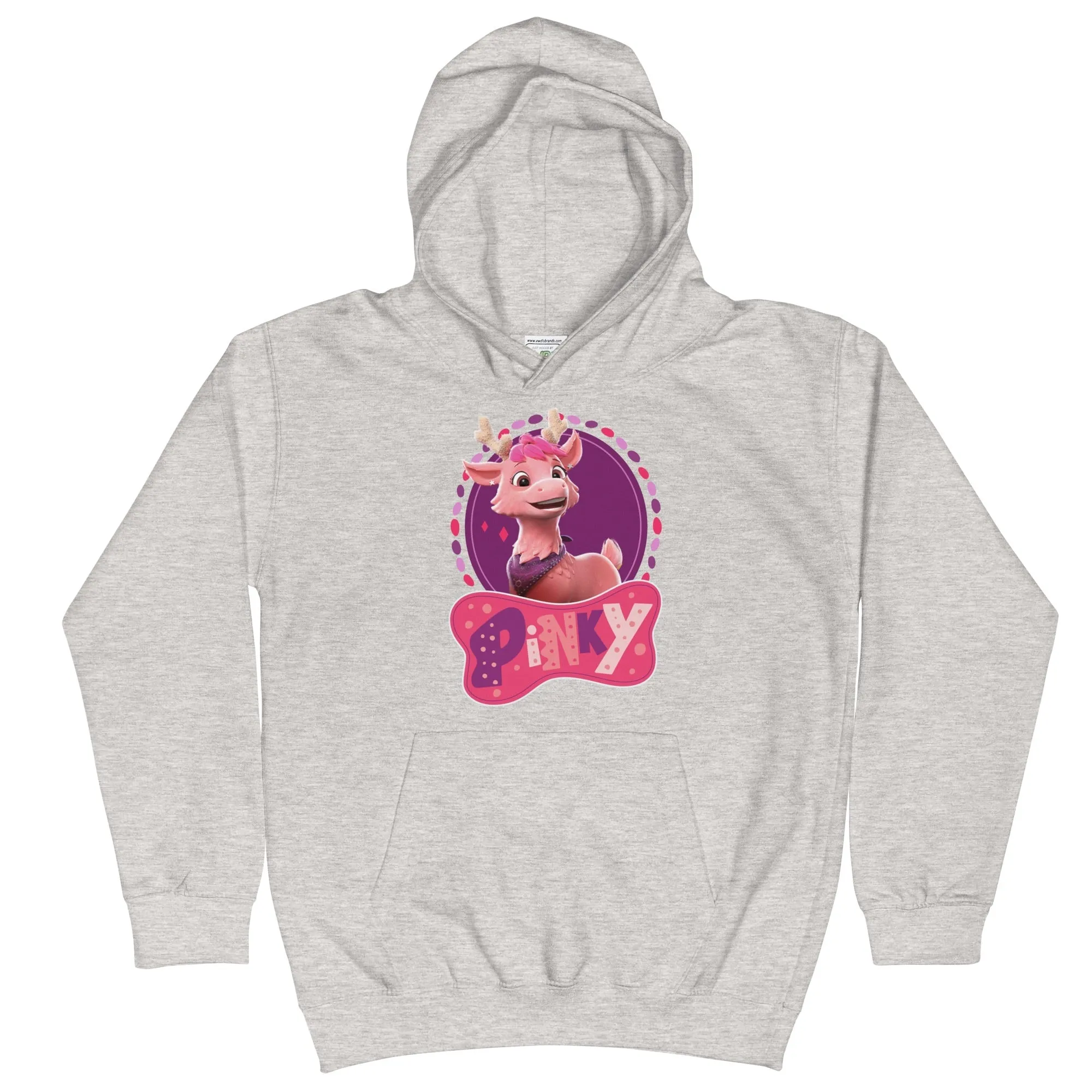 Reindeer in Here Pinky Kids Hoodie