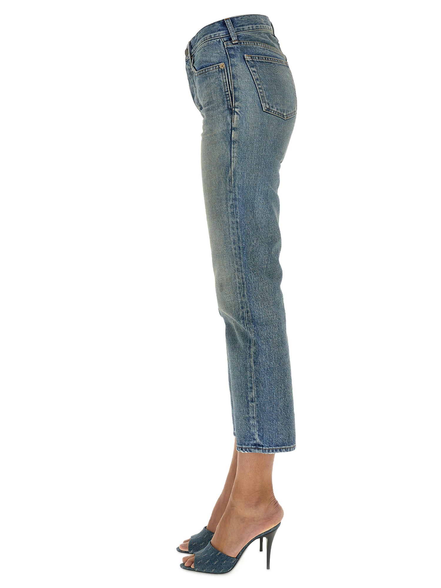 SAINT LAURENT    90'S COTTON DENIM JEANS