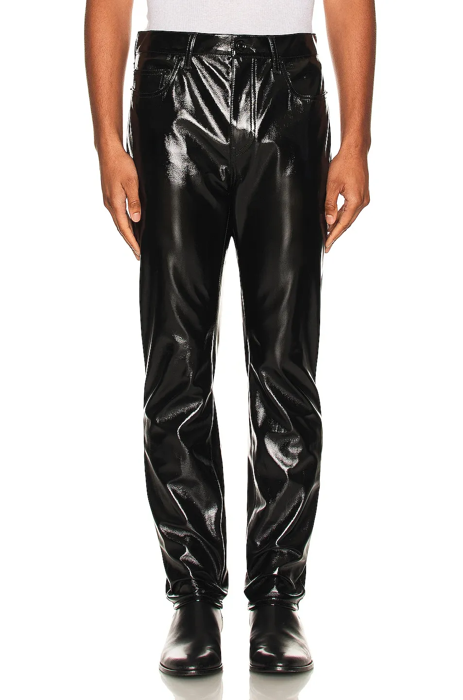 Saint Laurent Skinny 5 Pocket Cropped Pant -        