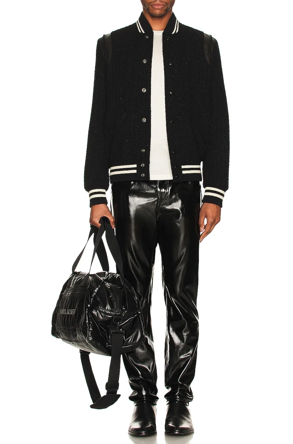 Saint Laurent Skinny 5 Pocket Cropped Pant -        