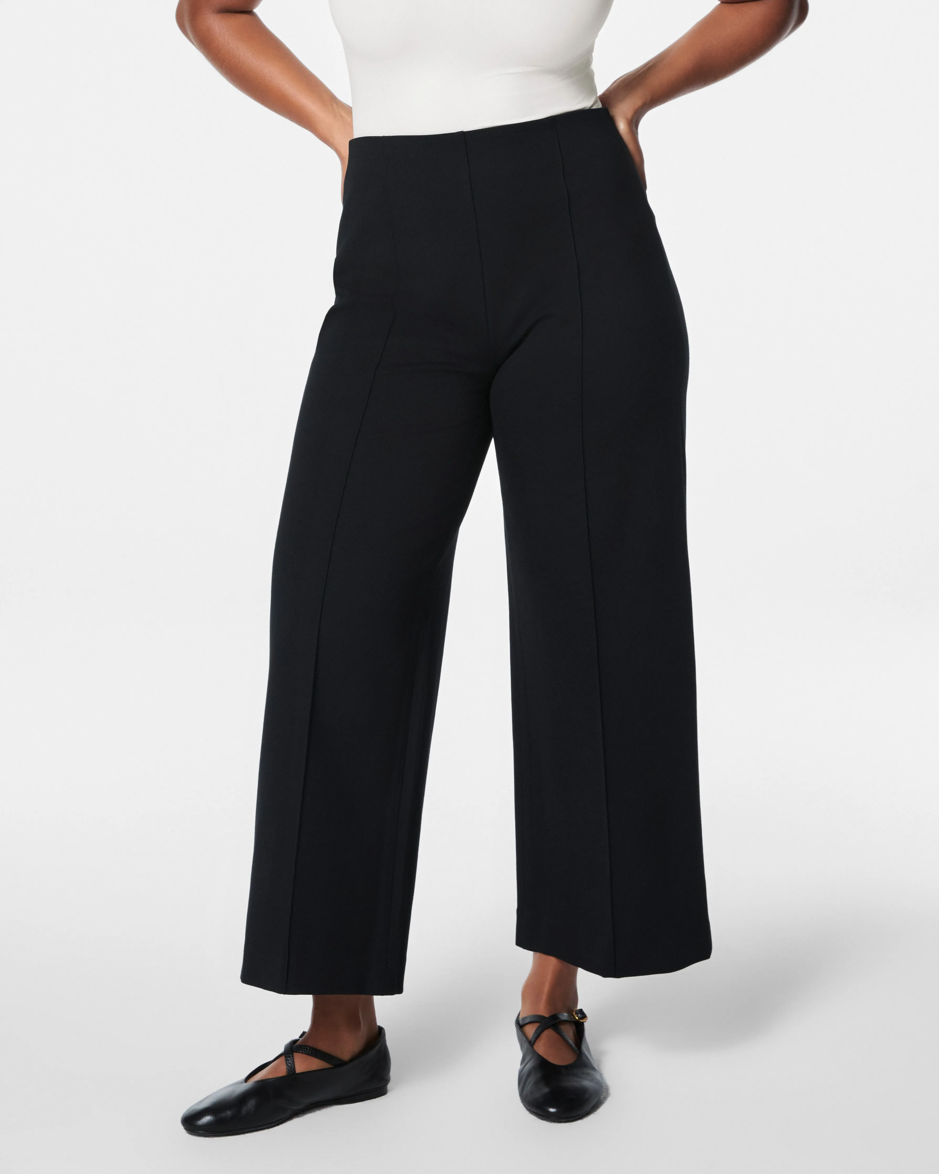 SPANXsmooth PerfectFit Ponte Cropped Wide Leg Pant