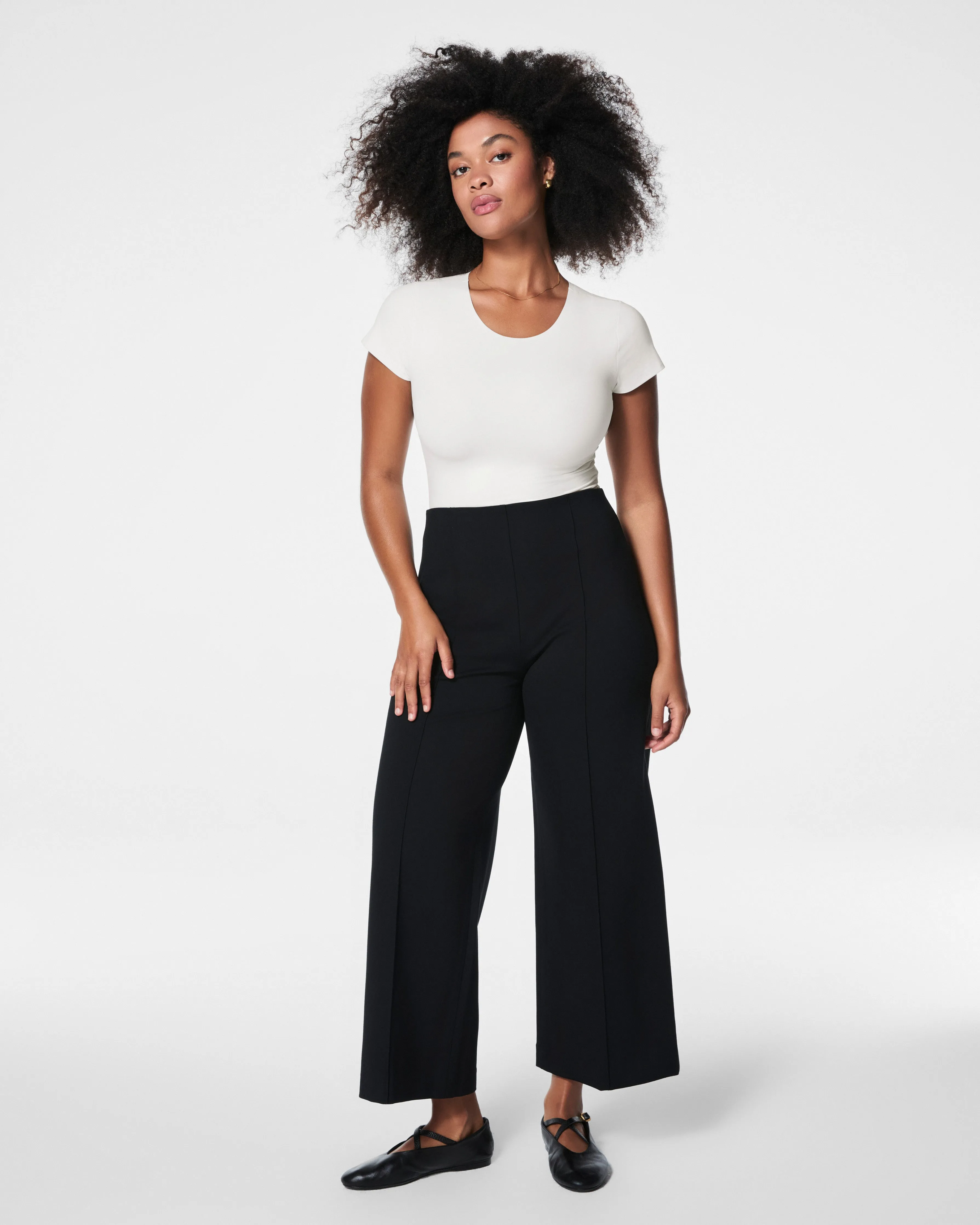 SPANXsmooth PerfectFit Ponte Cropped Wide Leg Pant