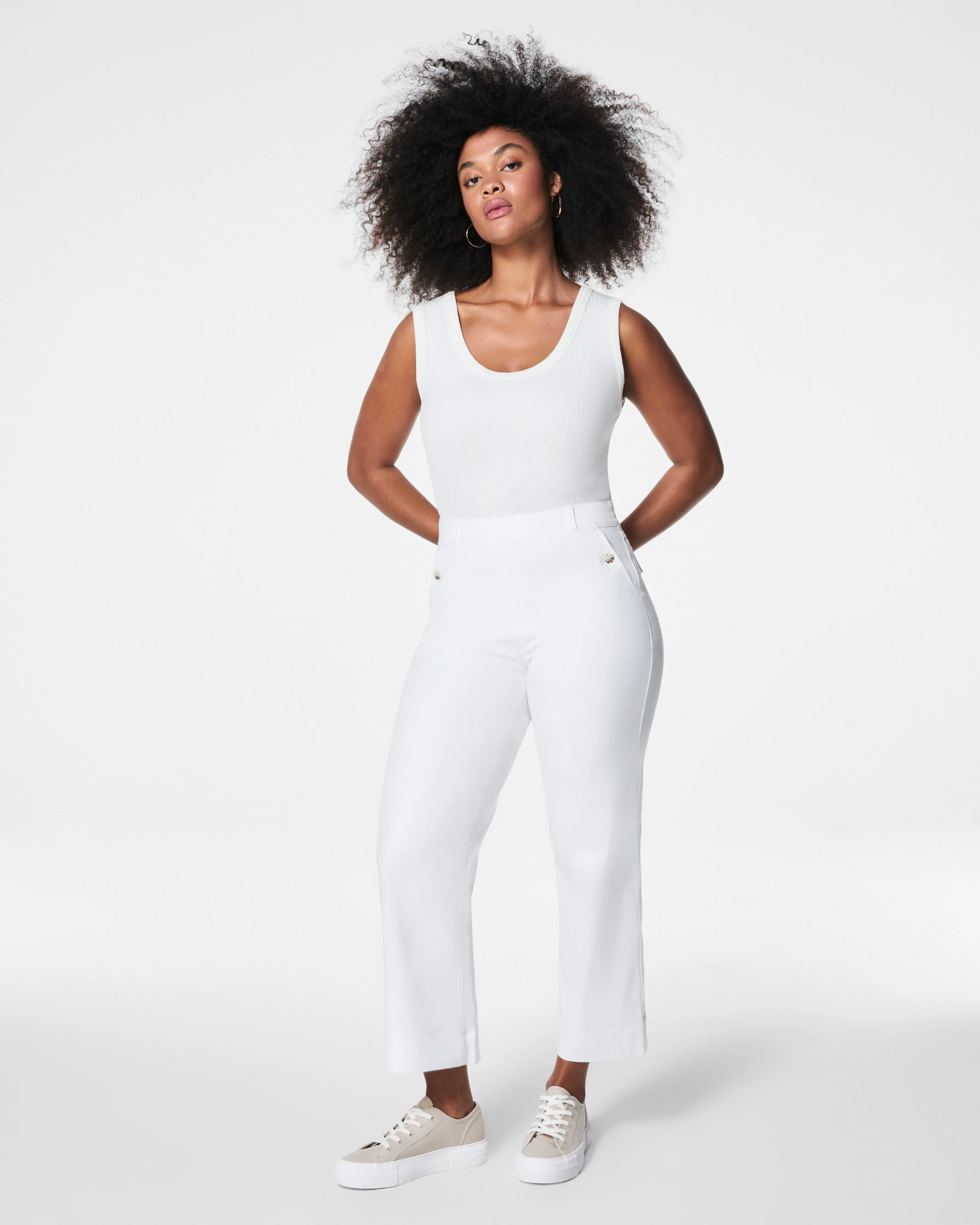 Stretch Twill Cropped Pant