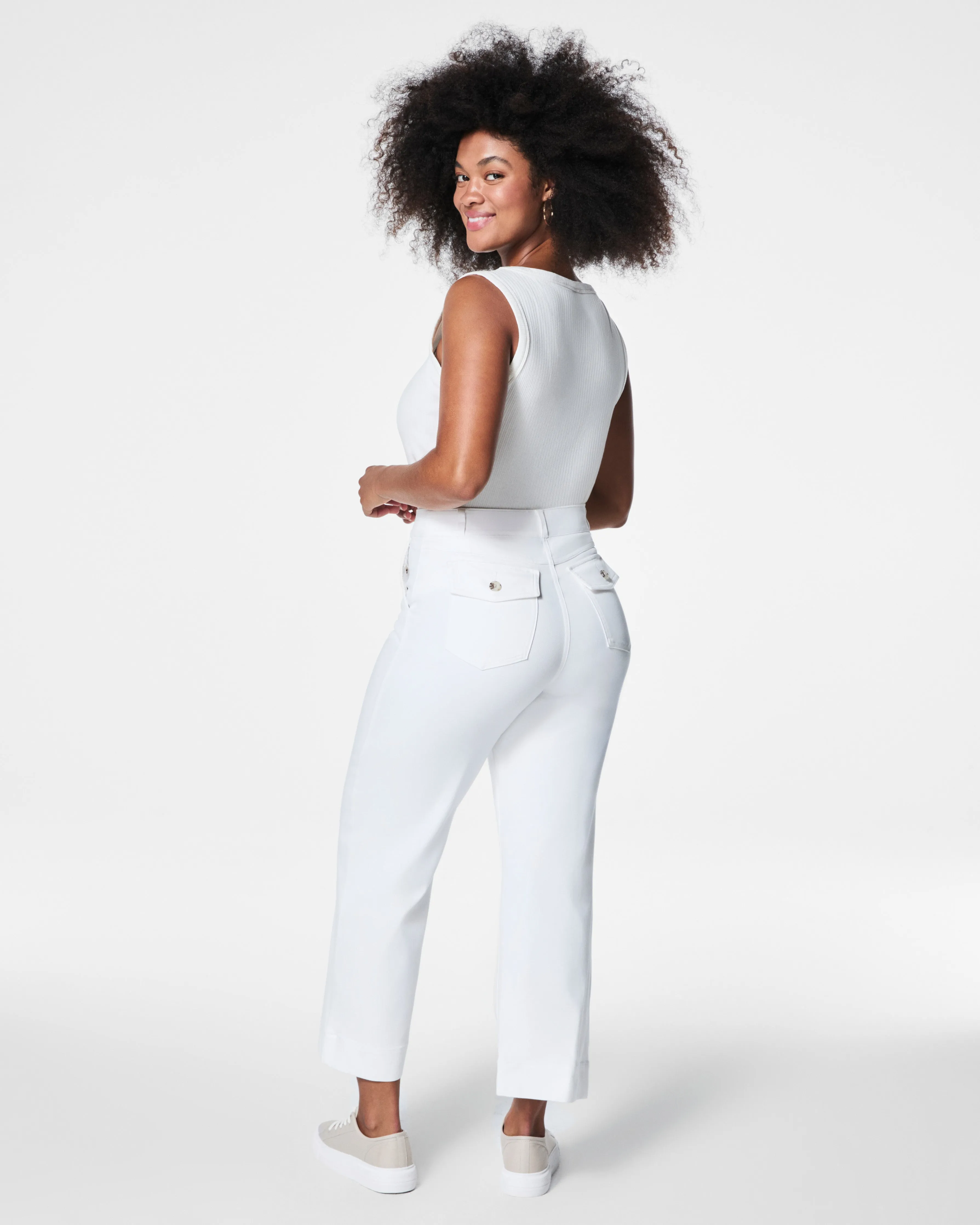 Stretch Twill Cropped Pant