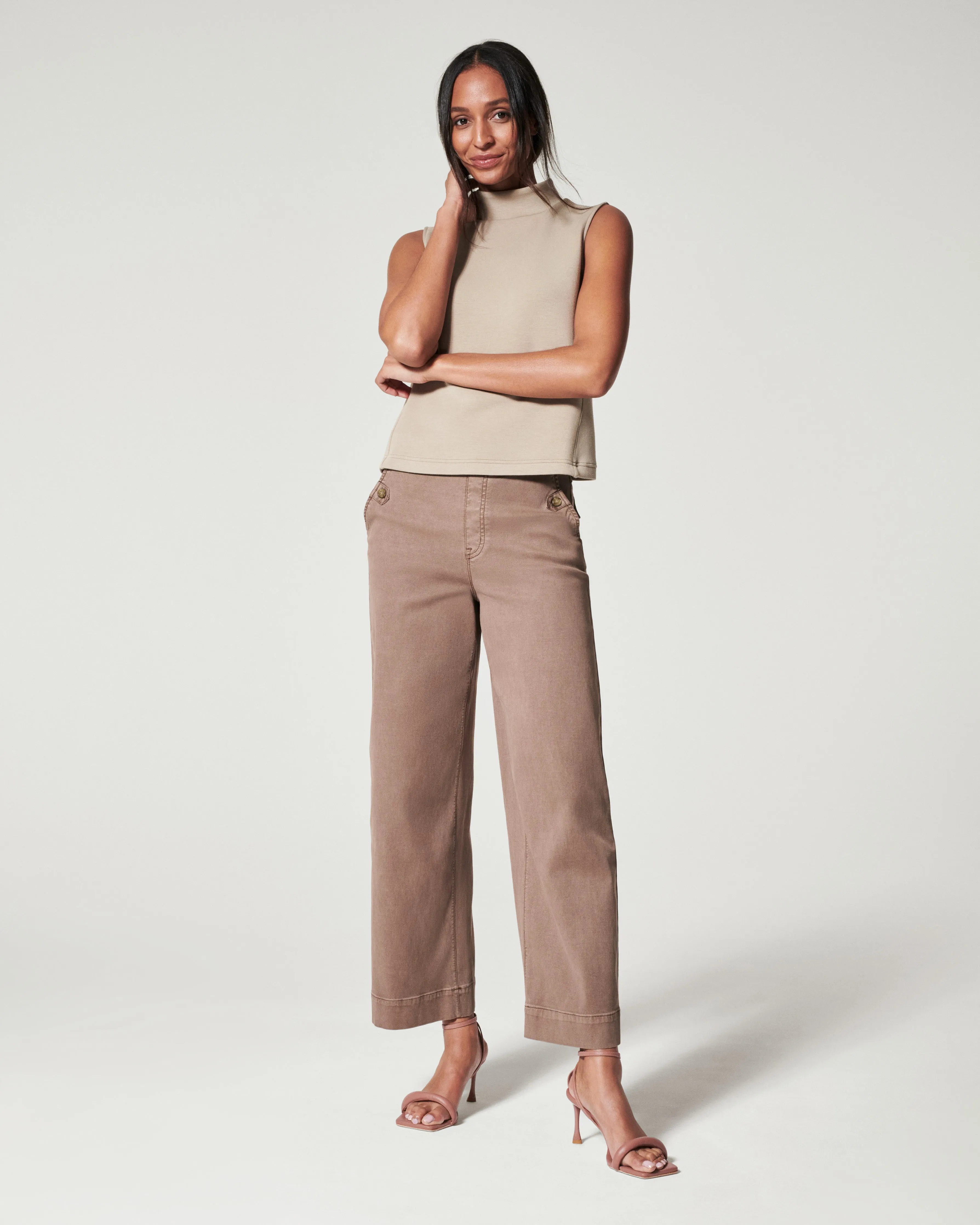 Stretch Twill Cropped Pant