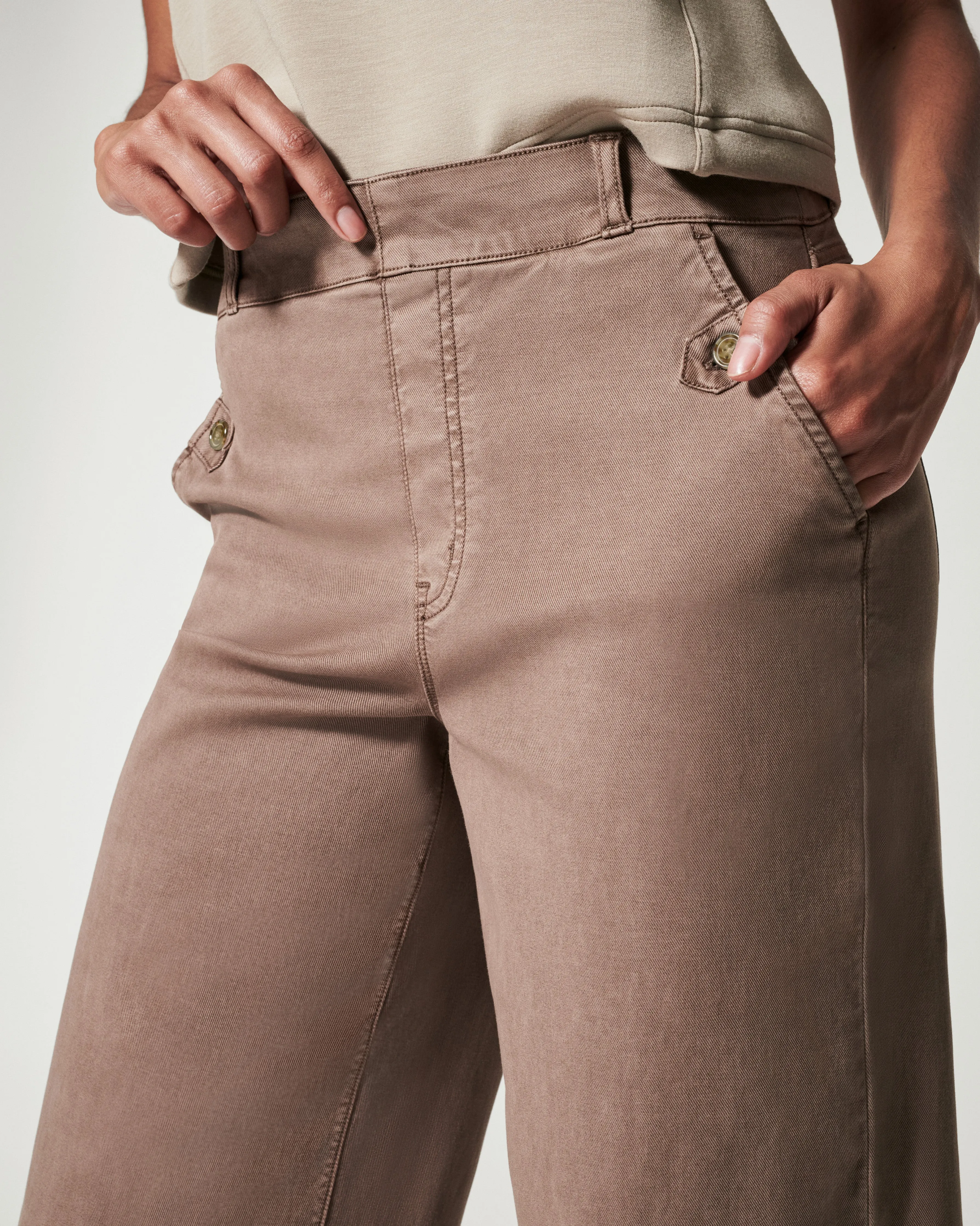 Stretch Twill Cropped Pant