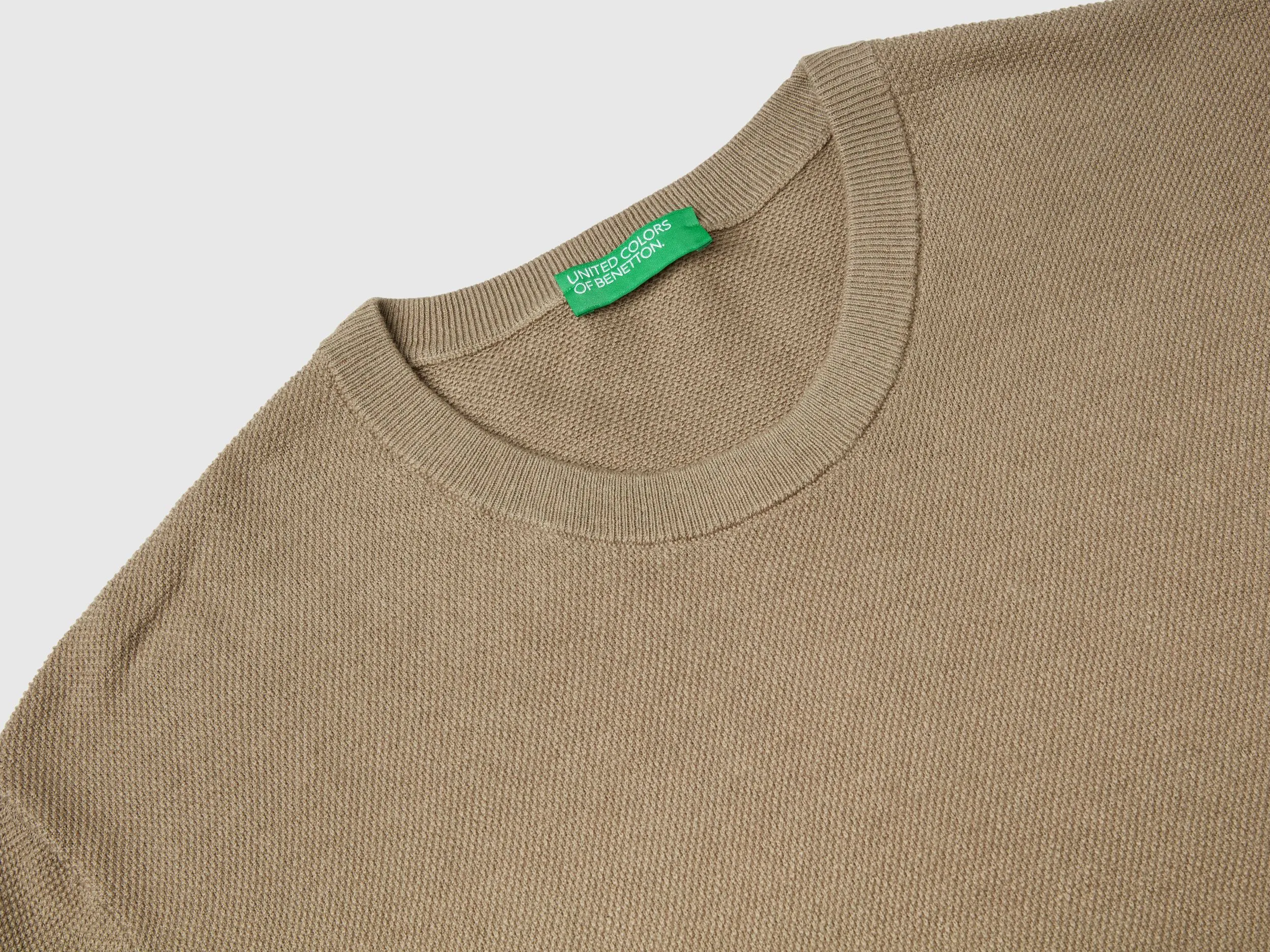 Sweater in cashmere blend - Light Green | Benetton