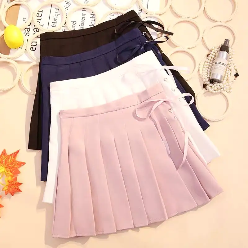 SWEET PREPPY STYLE HIGH WAIST PLEATED SKIRT BY61082