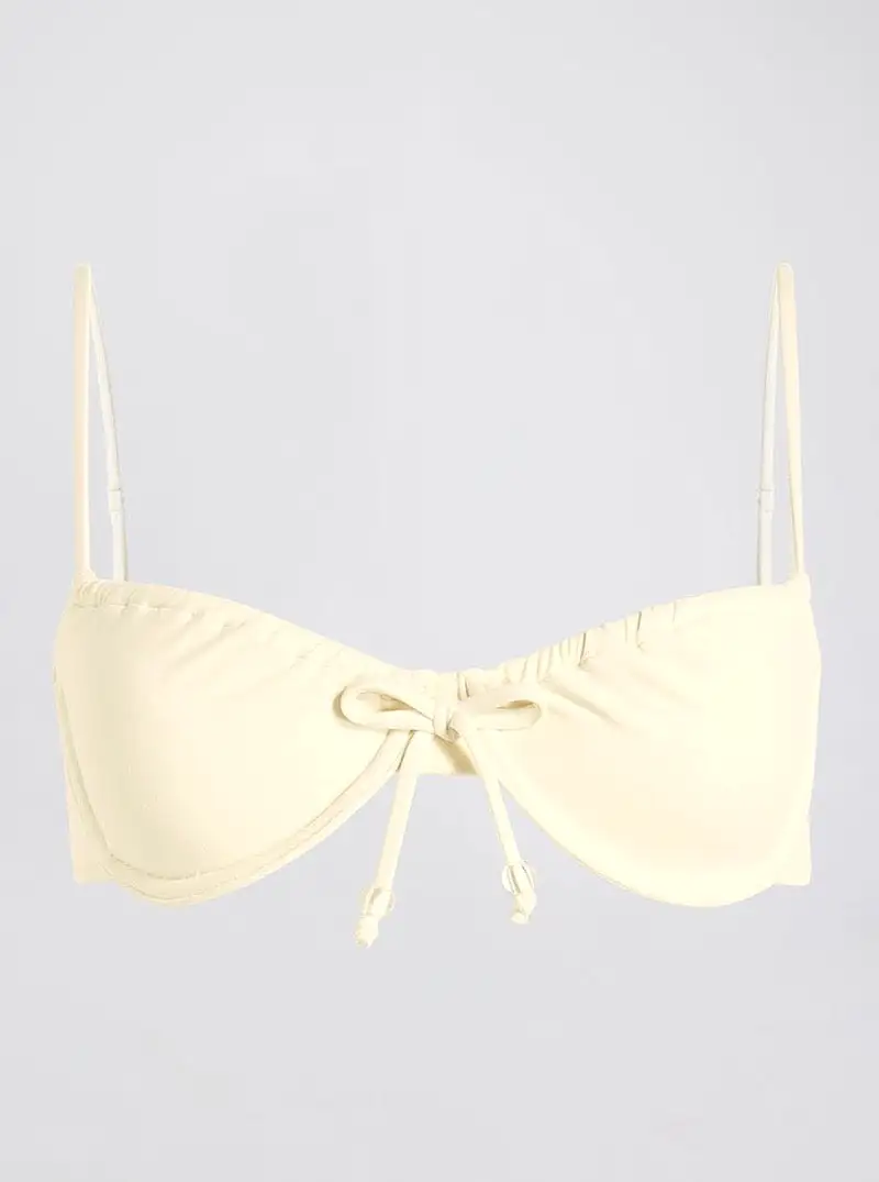 The Lolita Bikini Top in Ecru