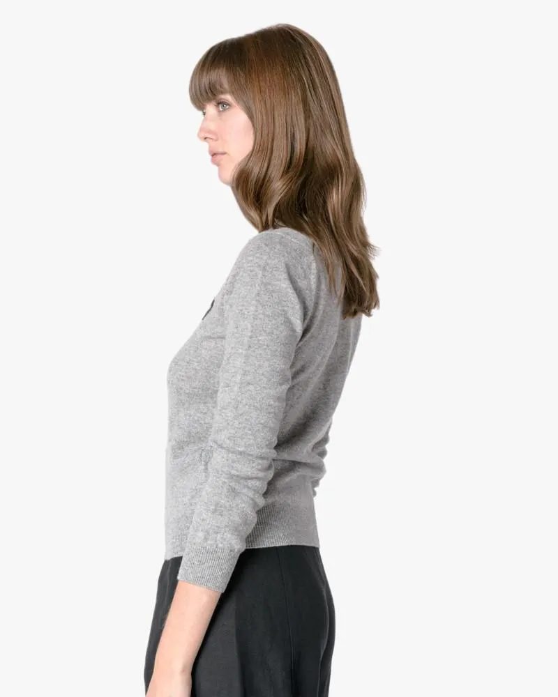 V-Neck Sweater in Grey