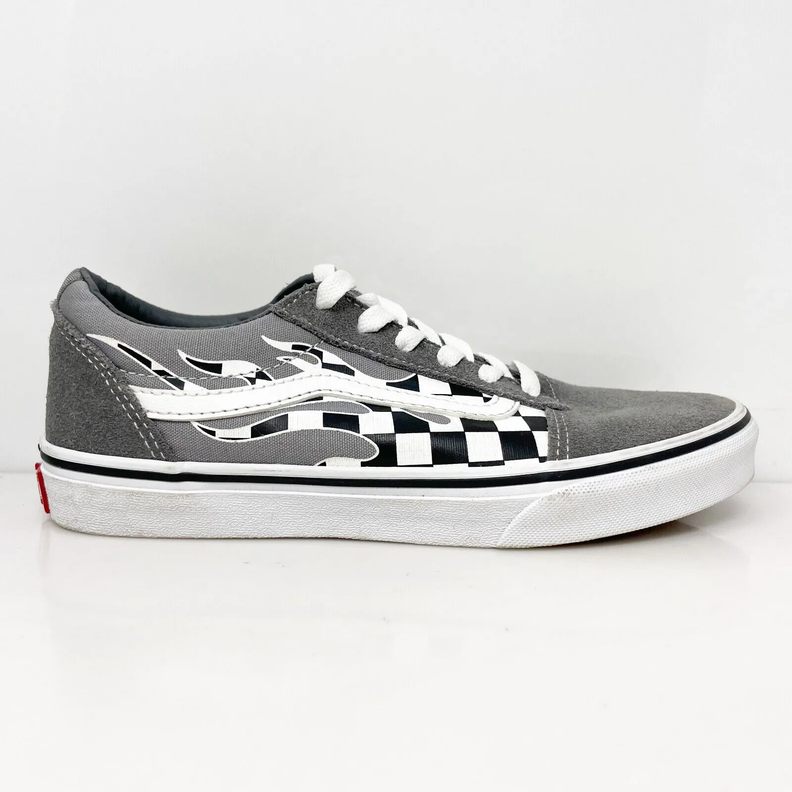 Vans Boys Off The Wall 500714 Gray Casual Shoes Sneakers Size 5