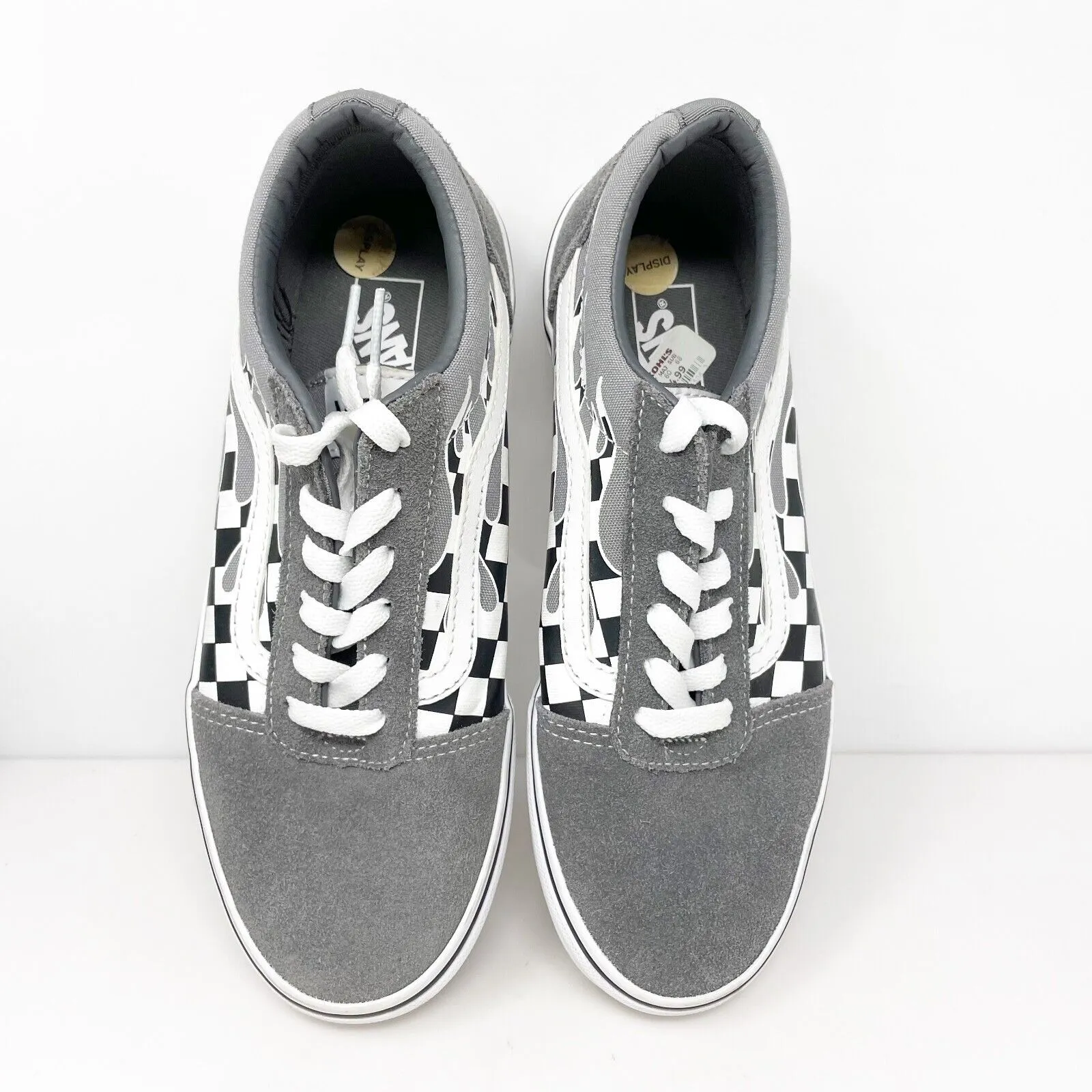 Vans Boys Off The Wall 500714 Gray Casual Shoes Sneakers Size 5