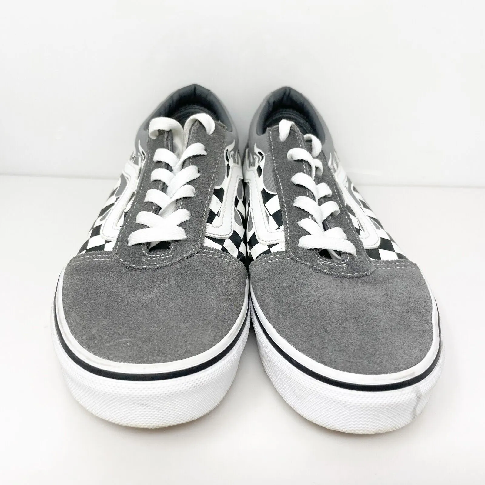 Vans Boys Off The Wall 500714 Gray Casual Shoes Sneakers Size 5