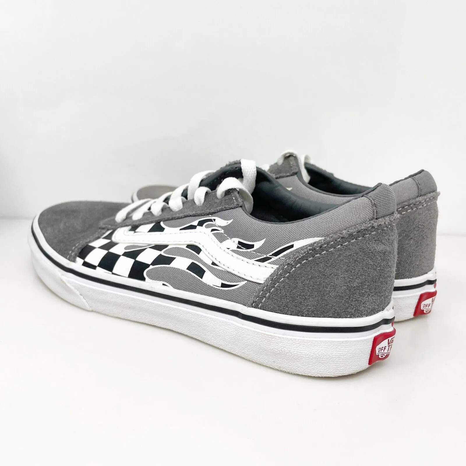 Vans Boys Off The Wall 500714 Gray Casual Shoes Sneakers Size 5